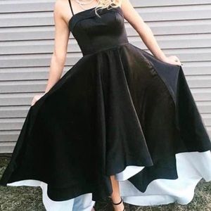 black and white formal dress